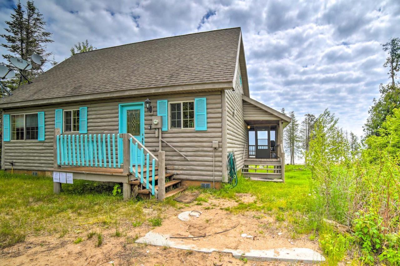 Secluded Lake Michigan Home Private Fire Pit Manistique Exterior foto